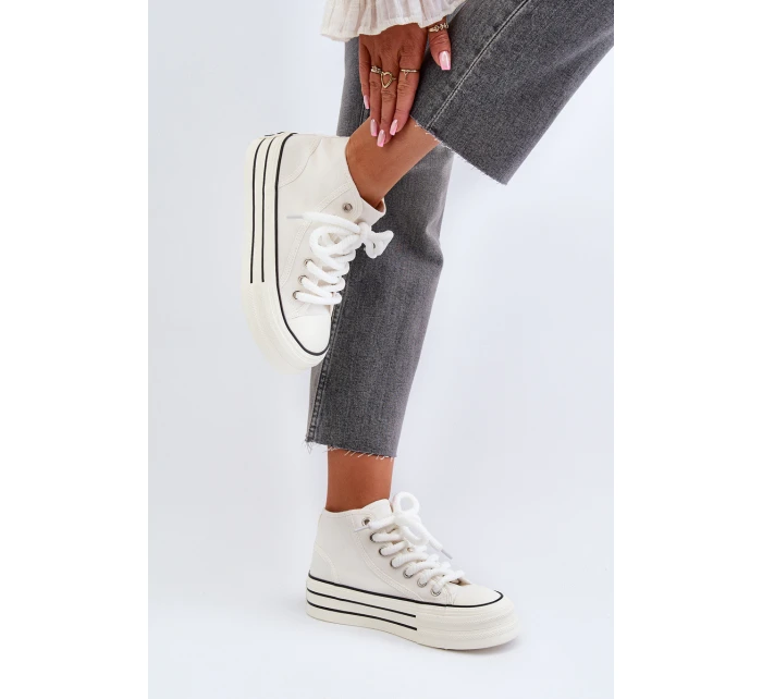 Dámské tenisky na platformě bílé model 21652300 - Boto