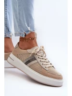 Dámské kožené tenisky D&A model 21659731 béžové - S.Barski