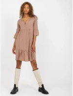 Šaty D73761M30214A3 tmavo lila