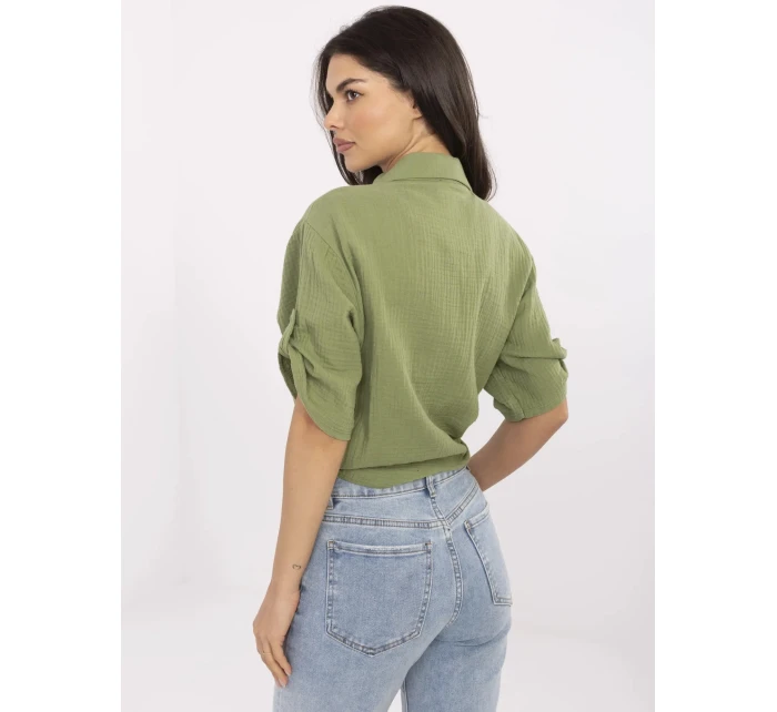 Košeľa DHJ KS 8595 1.66 khaki