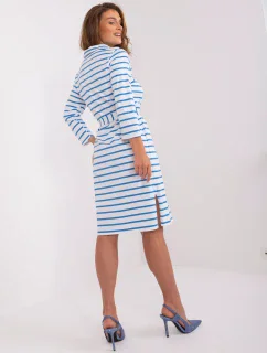 LK SK 509299 šaty.74 biela a modrá
