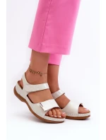 Pohodlné dámske sandále na suchý zips Silver Iphiope