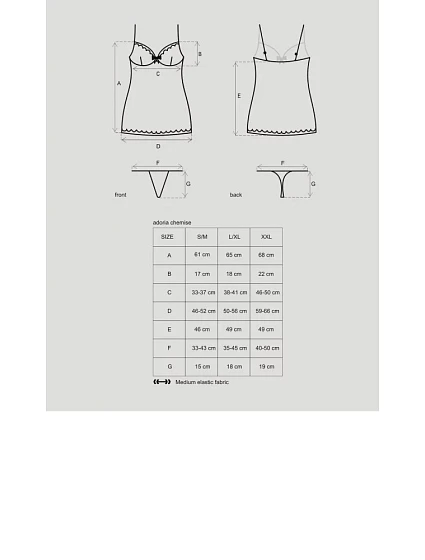 Košilka model 18027599 chemise - Obsessive