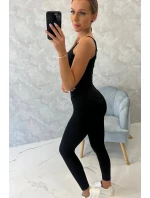 Žebrované legíny model 20686777 černé - Kesi