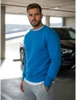 Pánská hladká modrá mikina Dstreet model 21962310 - FashionStreet Pánská hladká modrá mikina Dstreet model 21962310 - FashionStreet