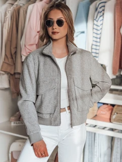 Dámská přechodná oversize bunda bomber šedá Dstreet model 21983328 - FashionStreet
