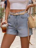 FashionStreet dámske svetlomodré džínsové šortky SY0504