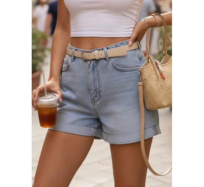 FashionStreet dámske svetlomodré džínsové šortky SY0504