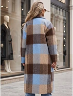 Płaszcz damski dwurzędowy z w niebieski model 22554729 - FashionStreet Płaszcz damski dwurzędowy z w niebieski model 22554729 - FashionStreet