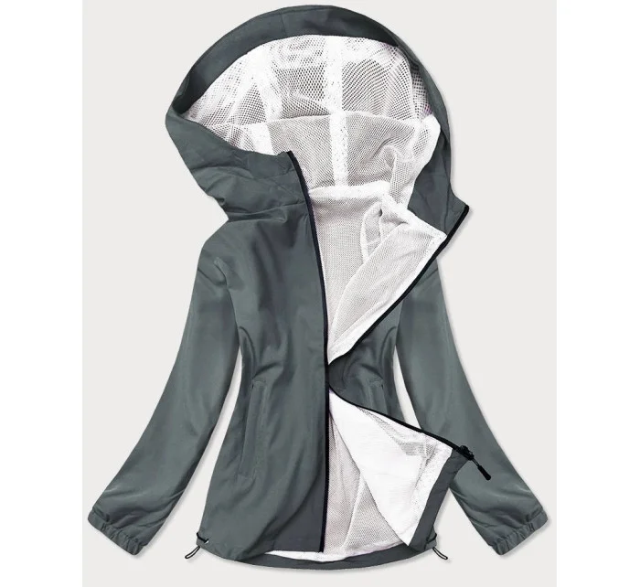 Tmavosivá letná dámska bunda s podšívkou (HH036-2)