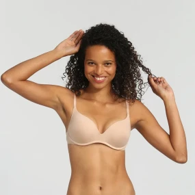 Dámska push-up podprsenka bez kostíc DIM INVISIFREE PUSH UP BRA - DIM - telová