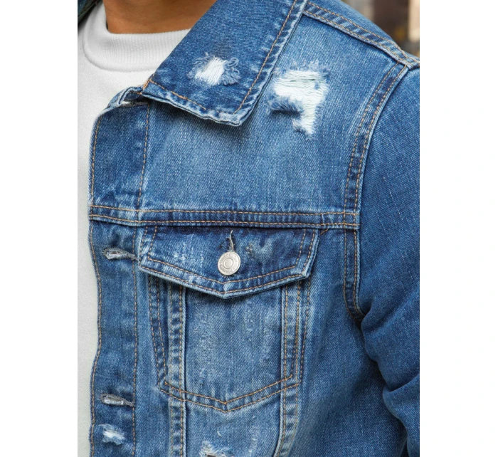 Pánska modrá džínsová bunda FashionStreet TX3633 Pánska modrá džínsová bunda FashionStreet TX3633