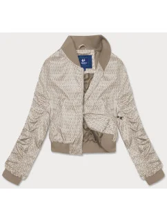 Krátká béžová dámská bunda typu bomber model 18117131 - Ann Gissy