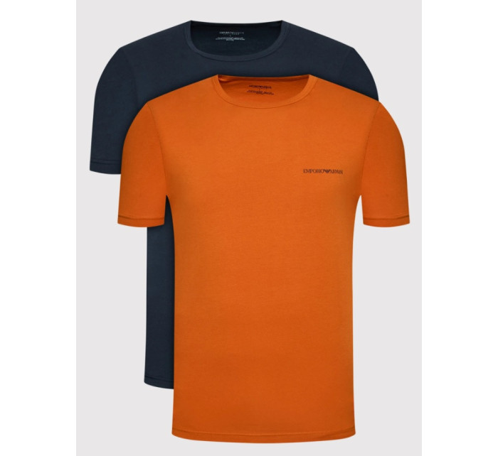 Pánske tričko - 111267 2R717 03563 - oranžová/tm.modrá - Emporio Armani