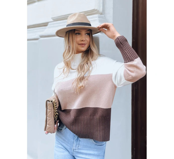 Dámsky sveter SERENE coffee FashionStreet MY1978