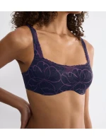 Dámska podprsenka Body Make-Up Illusion Lace Balconette Bra - fialová 00TS - TRIUMPH