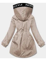 Dámska oversize bunda parka v cappuccino farbe (B8080-12) Dámska oversize bunda parka v cappuccino farbe (B8080-12)