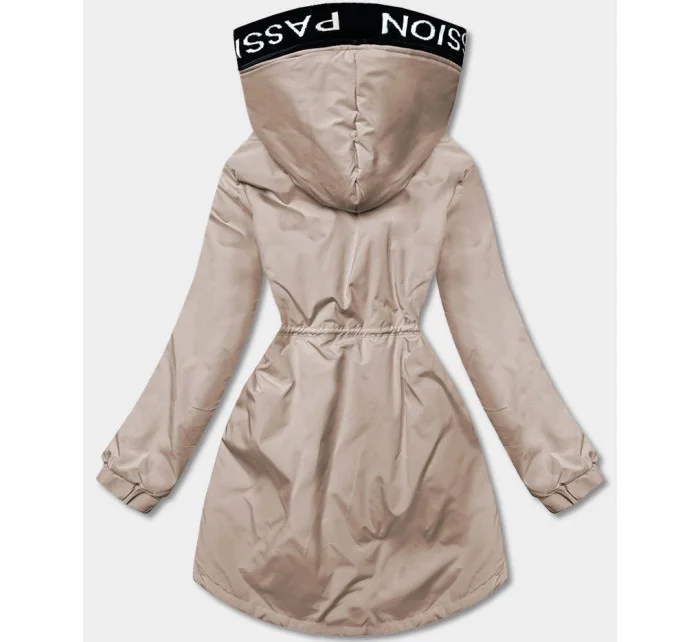 Dámska oversize bunda parka v cappuccino farbe (B8080-12) Dámska oversize bunda parka v cappuccino farbe (B8080-12)