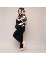 Černý dámský velurový komplet model 20070142 - Moon