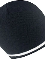 Result Headwear R 368X Pletená čiapka s kontrastnými pruhmi 28.368X čierna/biela