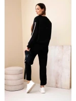 Dámsky viskózový maslový set s tienidlami čierny