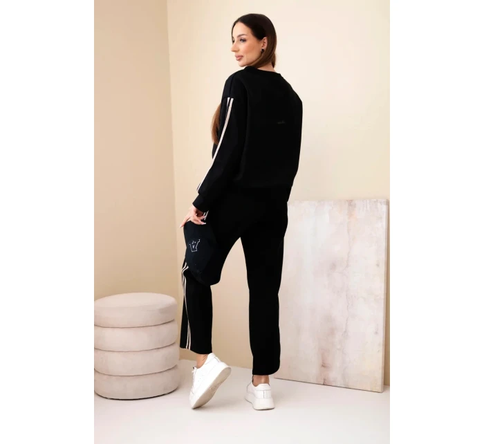 Dámsky viskózový maslový set s tienidlami čierny