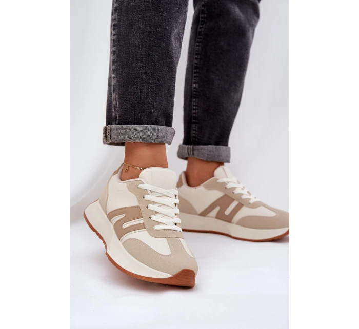 Dámské Sportovní Boty Na Platformě Béžové model 21686217 - Boto Dámské Sportovní Boty Na Platformě Béžové model 21686217 - Boto