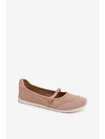 Športové baleríny s opaskom Beige Charmy