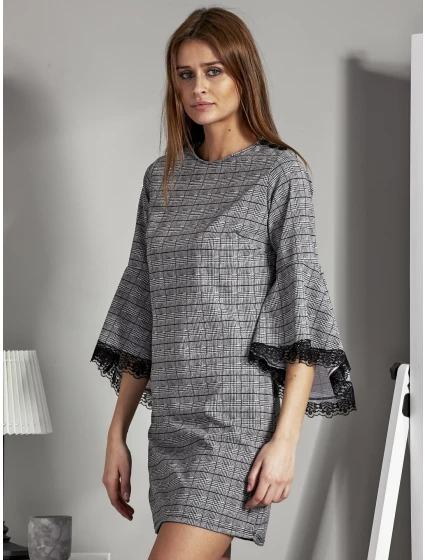 Šaty MI SK 17331.91 čiernobiele