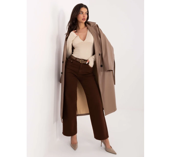 Spodnie jeans SP brązowy model 21776349 - FPrice Spodnie jeans SP brązowy model 21776349 - FPrice