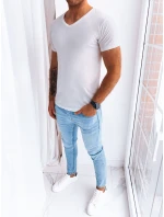 Pánské základní tričko v barvě ecru Dstreet model 21968784 - FashionStreet