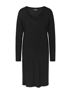 Dámska nočná košeľa Timeless Sensuality NDK LSL - BLACK - black 0004 - TRIUMPH