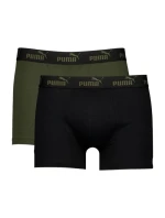 Pánske boxerky Puma 2-Pack khaki čierna pohodlná bavlna Pánske boxerky Puma 2-Pack khaki čierna pohodlná bavlna