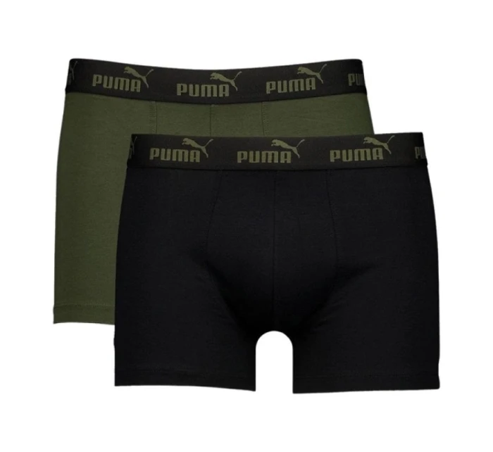 Pánske boxerky Puma 2-Pack khaki čierna pohodlná bavlna Pánske boxerky Puma 2-Pack khaki čierna pohodlná bavlna