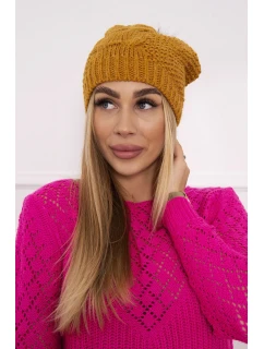 Sandra K210 horčicová fleecová čiapka