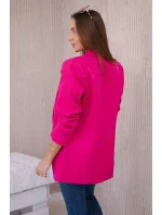 Bunda s chlopňou elegantná fuchsiová