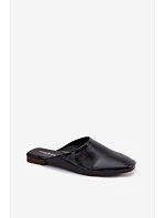 Dámské Mule z Umělé Kůže Ploché Černé Romelle