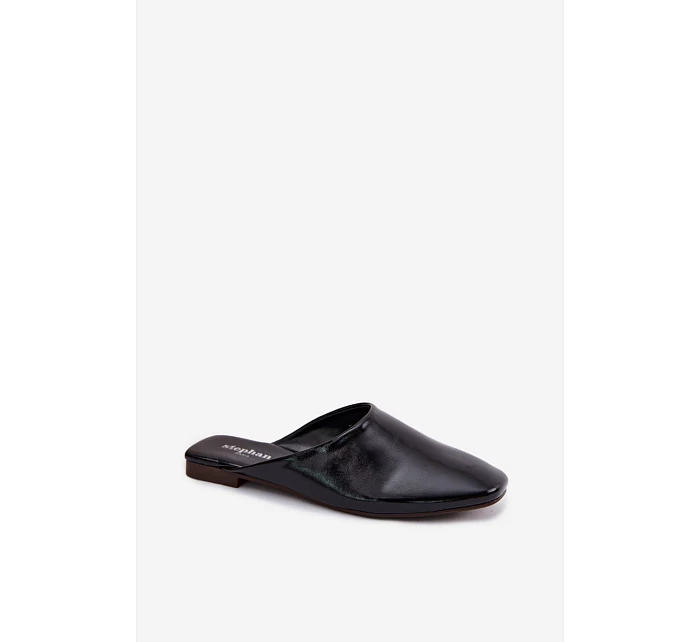 Dámské Mule z Umělé Kůže Ploché Černé Romelle