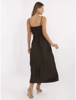 Sukienka MI SK model 21142175 ciemny brązowy - FPrice Sukienka MI SK model 21142175 ciemny brązowy - FPrice