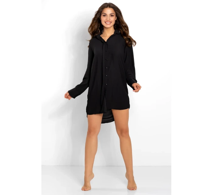 Dámska nočná košeľa Bella Black - Momenti Per Me Dámska nočná košeľa Bella Black - Momenti Per Me