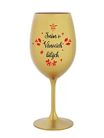 SEN O BIELYCH VIANOCIACH - zlatý pohár na víno 350 ml