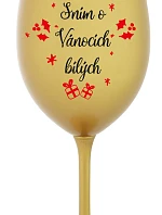 SEN O BIELYCH VIANOCIACH - zlatý pohár na víno 350 ml