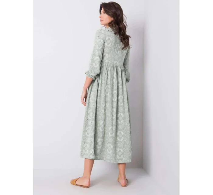 Dámske šaty 232 SK 8009.16 Pistáciová vzor - RUE PARIS Dámske šaty 232 SK 8009.16 Pistáciová vzor - RUE PARIS