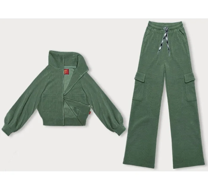 Casual komplet v olivové barvě s kalhotami typu cargo model 18875864 - LHD Casual komplet v olivové barvě s kalhotami typu cargo model 18875864 - LHD