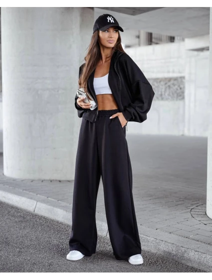 Komplet damski spodnie i bluza ze czarny model 22047462 - Moon
