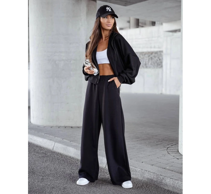 Komplet damski spodnie i bluza ze czarny model 22047462 - Moon