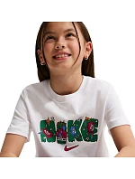 Detské tričko Nike Sportswear, biele, IM9534, veľkosť 100 Detské tričko Nike Sportswear, biele, IM9534, veľkosť 100