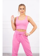 Bavlnená 3dielna sada svetlo ružová