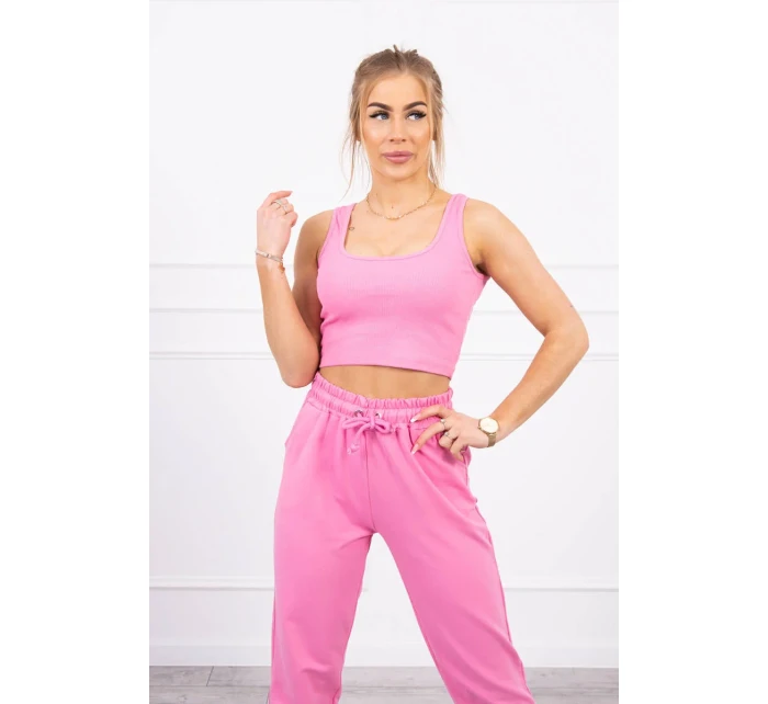 Bavlnená 3dielna sada svetlo ružová