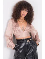 Bluzka model 18804242 beżowy - FPrice Bluzka model 18804242 beżowy - FPrice